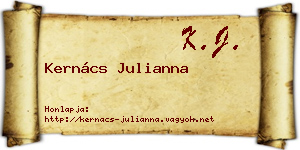 Kernács Julianna névjegykártya