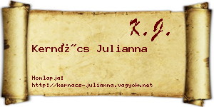 Kernács Julianna névjegykártya