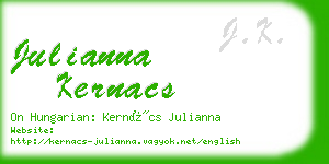 julianna kernacs business card